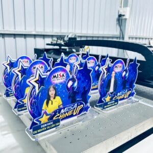Cúp Mica Lắp Ráp 3 Chi Tiết Theo Yêu Cầu - Món Quà Vinh Danh Đẳng Cấp,Ấn Tượng Cho Sự Kiện