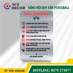 Độc Quyền Bảng Nội Quy Sân Pickleball Thể Thao Năng Động | Chất Liệu Alu Ngoài Trời Bền Bỉ, Không Phai Màu. Nhận Thiết Kế Theo Yêu Cầu, Giao Hàng