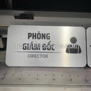 Alternative view of Gia Công Biển Phòng Ban Alu Bạc Xước In Uv- Bền Đẹp Giá Tận Xưởng