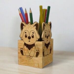 Hộp Đựng Bút Để Bàn Cute Có Nhãn Dán - Kệ Cắm Bút Để Bàn Dễ Thương Nhiều Ngăn Cho Học Sinh Sinh Viên