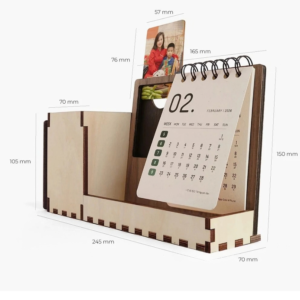 Alternative view of Lịch Gỗ Khung Ảnh Để Bàn Tích Hợp Hộp Đựng Bút Cao Cấp | ACE Decor