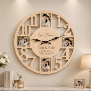 Đặt Làm Đồng Hồ Gỗ In Ảnh Theo Yêu Cầu|Món Quà Kỷ Niệm Độc Đáo, Giá Tận Xưởng