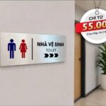 Bảng Chỉ Dẫn Wc Alu Bạc Xước Cao Cấp | Thiết Kế Sang Trọng, Chống Nước Tuyệt Đối, Giá Tận Xưởng