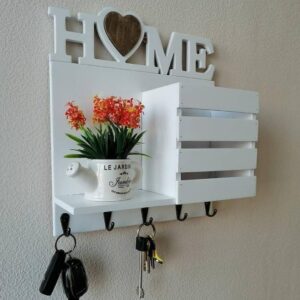 Alternative view of Kệ Mini Gắng Tường Kết Hợp Móc Treo Chìa Khóa Tiện Lợi