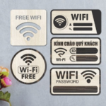 Biển Thông Tin Wifi Gỗ 2 Lớp Khắc Laser Sắc Nét | ACE Decor