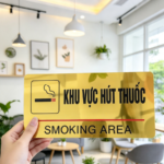 Biển Chỉ Dẫn Khu Vực Được Hút Thuốc (Smoking Area), ALu & Mica Theo Yêu Cầu, Phù Hợp Văn Phòng Nhà Máy