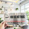 Biển Chỉ Dẫn Khu Vực Được Hút Thuốc (Smoking Area), ALu & Mica Theo Yêu Cầu, Phù Hợp Resort, Homestay Nhà Nghĩ Khách Sạn