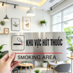 Biển Chỉ Dẫn Khu Vực Được Hút Thuốc (Smoking Area), ALu & Mica Theo Yêu Cầu, Phù Hợp Resort, Homestay Nhà Nghĩ Khách Sạn
