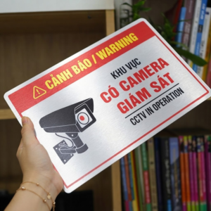 Alternative view of Bảng Cảnh Báo Khu Vực Có Camera Giám Sát (CCTV In Operation) Chất Liệu ALU Cao Cấp - Giá Tận Xưởng