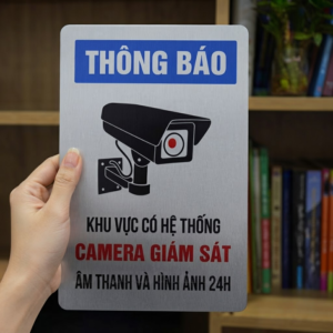 Biển Báo Camera Giám Sát 24h Cao Cấp - Thiết Kế Theo Yêu Cầu | ACE Decor