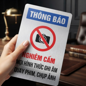 Alternative view of Biển Báo Cấm Ghi Âm Quay Phim Chụp Ảnh Chuyên Nghiệp  Đẹp, Lấy Ngay |ACE Decor