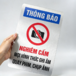 Biển Báo Cấm Ghi Âm Quay Phim Chụp Ảnh Chuyên Nghiệp  Đẹp, Lấy Ngay |ACE Decor