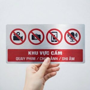 Biển Báo Cấm Quay Phim Chụp Ảnh Ghi Âm - Giá Rẻ, Lấy Ngay