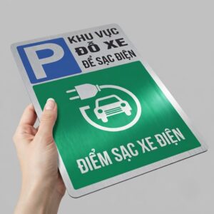 Alternative view of Biển Chỉ Dẫn Điểm Sạc Xe Điện Cao Cấp | Biển Báo Khu Vực Đỗ Xe Sạc Pin Đạt Chuẩn