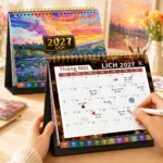 Mẫu Lịch Để Bàn Chữ A 2027 Đẹp, Thiết Kế Độc Quyền Cho Công Ty | ACE DECOR