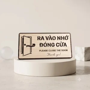Biển Nhớ Đóng Cửa Gỗ 2 Lớp Decor Sang Trọng Cho Homestay, Spa, Quán Cafe