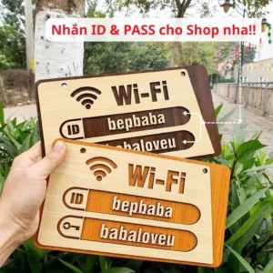 Biển Wifi Bằng Gỗ Decor Tùy Chỉnh Theo Yêu Cầu - Giá Tận Xưởng
