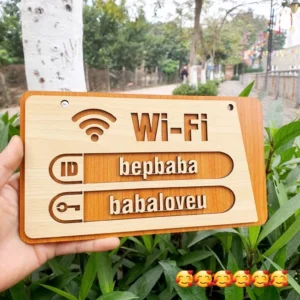 Alternative view of Biển Wifi Bằng Gỗ Decor Tùy Chỉnh Theo Yêu Cầu - Giá Tận Xưởng