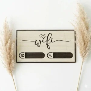 Alternative view of Mẫu Bảng Wifi Cổ Điển Đơn Giản Decor Cửa Hàng Quán Ăn Chuẩn Kích Thước