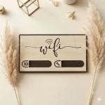 Mẫu Bảng Wifi Cổ Điển Đơn Giản Decor Cửa Hàng Quán Ăn Chuẩn Kích Thước