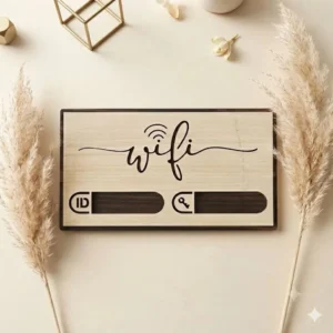 Mẫu Bảng Wifi Cổ Điển Đơn Giản Decor Cửa Hàng Quán Ăn Chuẩn Kích Thước