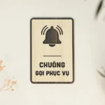 Biển Gỗ "Vui Lòng Bấm Chuông" Vintage Khắc Laser Khai Sáng Không Gian Quán Cafe, Homestay