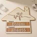 Biển Wifi Gỗ Decor Dán Tường Cho Spa , Cửa Hàng , Shop Thời Trang - Khắc Theo Yêu Cầu